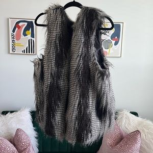 Trendy, faux fur vest.